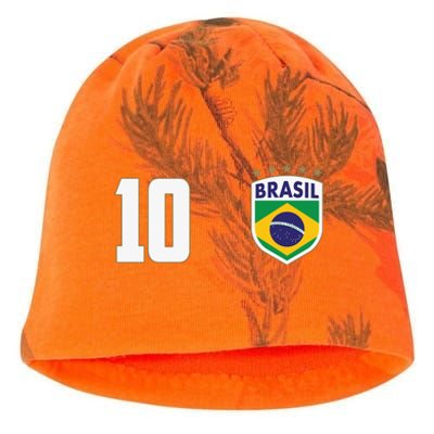 Brasil World Cup Soccer Emblem Jersey Kati - Camo Knit Beanie