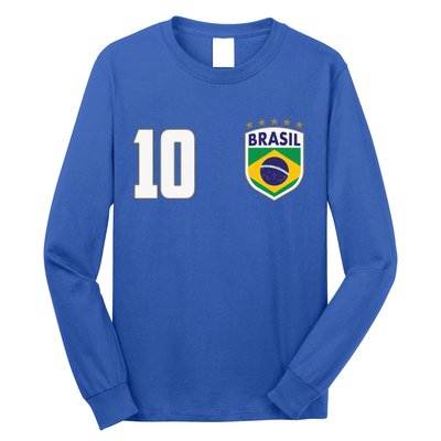 Brasil World Cup Soccer Emblem Jersey Long Sleeve Shirt