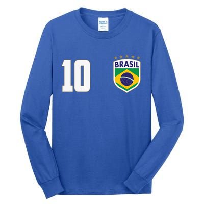 Brasil World Cup Soccer Emblem Jersey Tall Long Sleeve T-Shirt