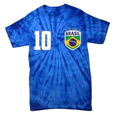 Brasil World Cup Soccer Emblem Jersey Tie-Dye T-Shirt