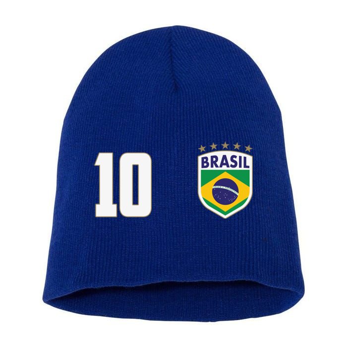 Brasil World Cup Soccer Emblem Jersey Short Acrylic Beanie