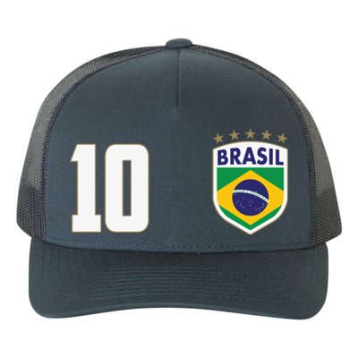 Brasil World Cup Soccer Emblem Jersey Yupoong Adult 5-Panel Trucker Hat