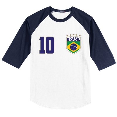 Brasil World Cup Soccer Emblem Jersey Baseball Sleeve Shirt