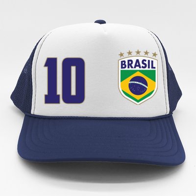 Brasil World Cup Soccer Emblem Jersey Trucker Hat