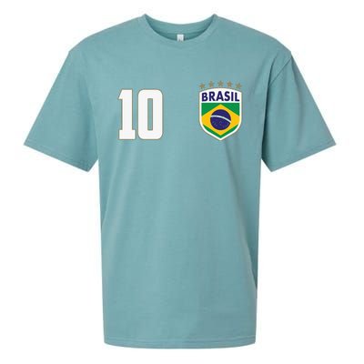 Brasil World Cup Soccer Emblem Jersey Sueded Cloud Jersey T-Shirt