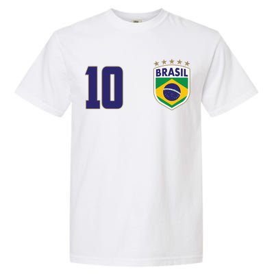 Brasil World Cup Soccer Emblem Jersey Garment-Dyed Heavyweight T-Shirt