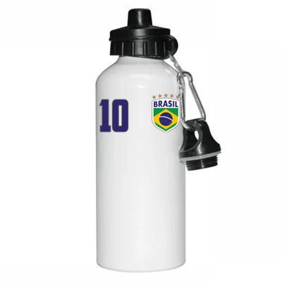 Brasil World Cup Soccer Emblem Jersey Aluminum Water Bottle