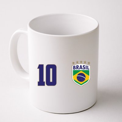 Brasil World Cup Soccer Emblem Jersey Coffee Mug