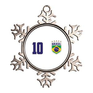 Brasil World Cup Soccer Emblem Jersey Metallic Star Ornament