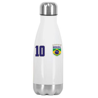 Brasil World Cup Soccer Emblem Jersey Stainless Steel Insulated Water Bottle