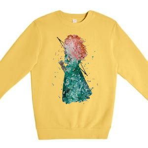 Brave Merida Watercolor Premium Crewneck Sweatshirt