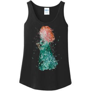 Brave Merida Watercolor Ladies Essential Tank