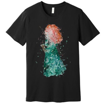 Brave Merida Watercolor Premium T-Shirt