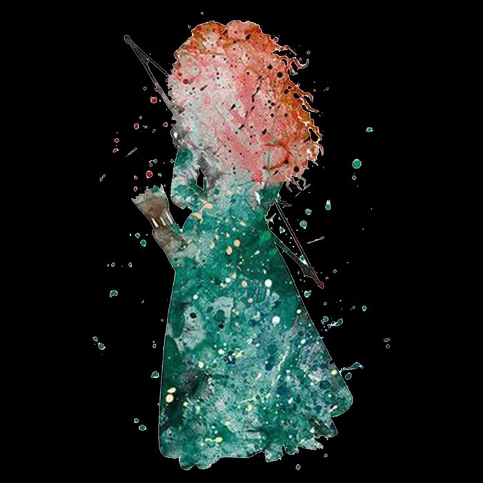 Brave Merida Watercolor Baby Bodysuit
