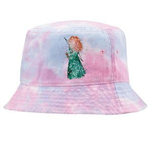 Brave Merida Watercolor Tie-Dyed Bucket Hat