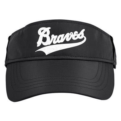 Braves Baseball Vintage Sports Logo Adult Drive Performance Visor