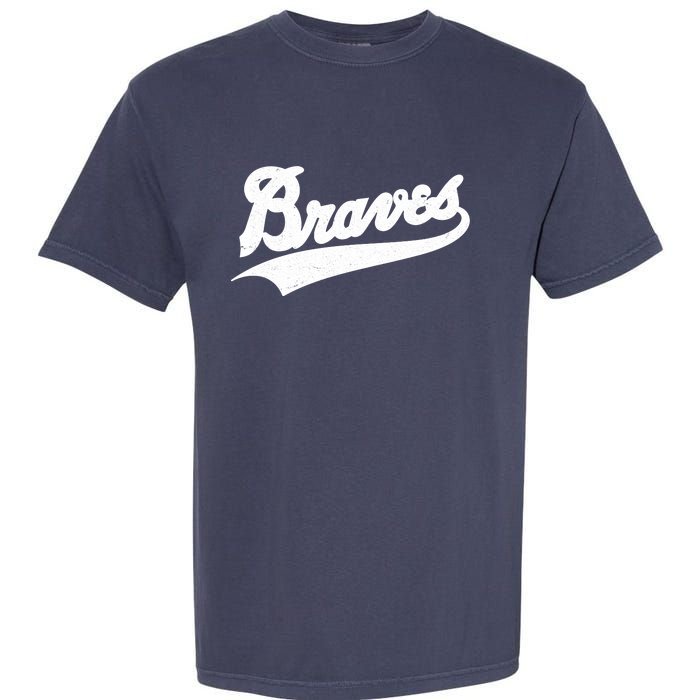 Braves Baseball Vintage Sports Logo Garment-Dyed Heavyweight T-Shirt