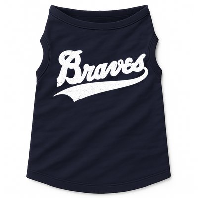 Braves Baseball Vintage Sports Logo Doggie Tank