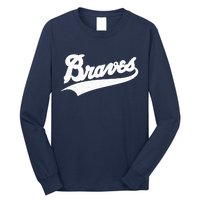 Braves Baseball Vintage Sports Logo Long Sleeve Shirt