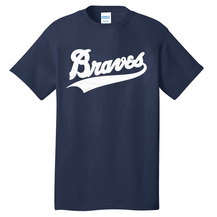 Braves Baseball Vintage Sports Logo Tall T-Shirt