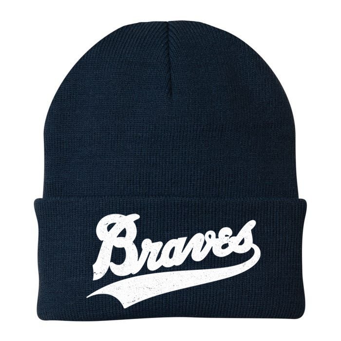 Braves Baseball Vintage Sports Logo Knit Cap Winter Beanie