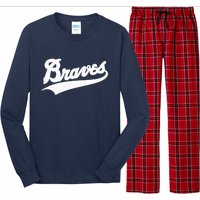 Braves Baseball Vintage Sports Logo Long Sleeve Pajama Set