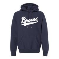 Braves Baseball Vintage Sports Logo Premium Hoodie