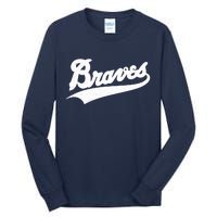 Braves Baseball Vintage Sports Logo Tall Long Sleeve T-Shirt