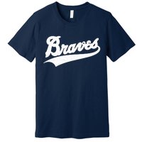 Braves Baseball Vintage Sports Logo Premium T-Shirt