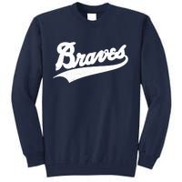 Braves Baseball Vintage Sports Logo Tall Sweatshirt