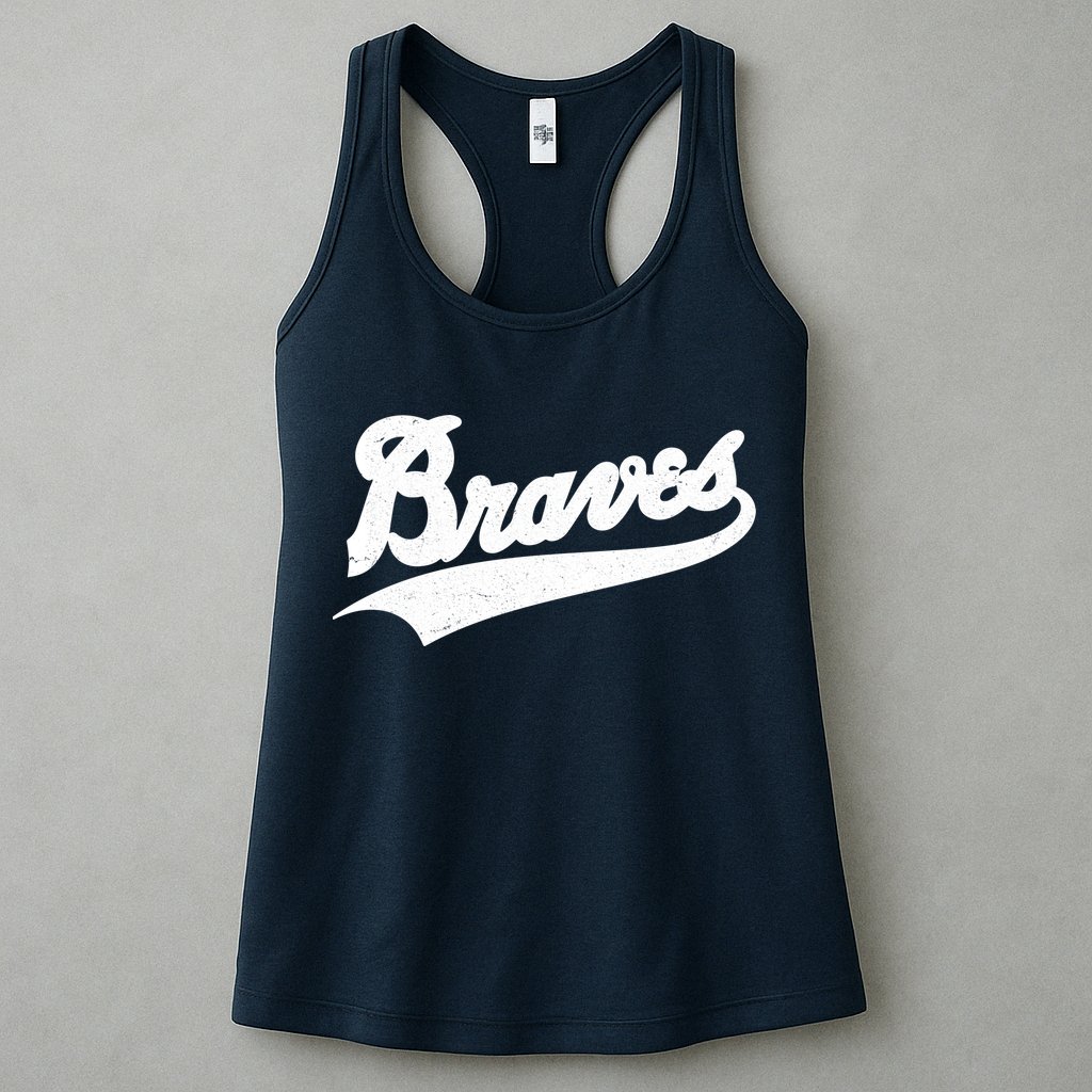 Braves Baseball Vintage Sports Logo Womens Tank Top
