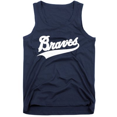 Braves Baseball Vintage Sports Logo Tank Top