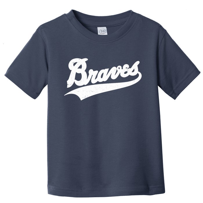 Braves Baseball Vintage Sports Logo Toddler T-Shirt