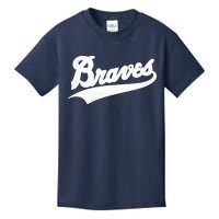 Braves Baseball Vintage Sports Logo Kids T-Shirt