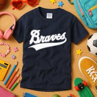 Braves Baseball Vintage Sports Logo Kids T-Shirt