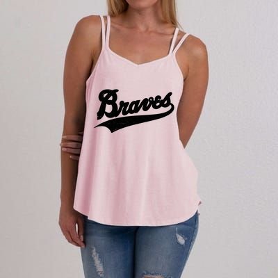 Braves Baseball Vintage Sports Logo Women's Strappy Tank