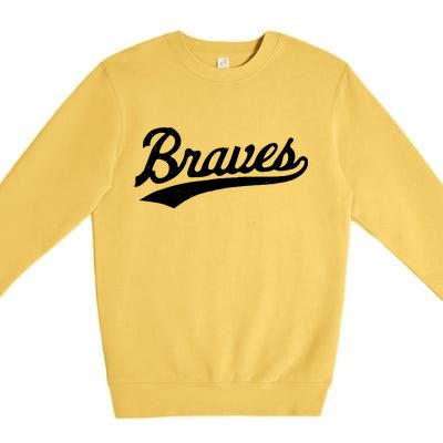 Braves Vintage Distressed Premium Crewneck Sweatshirt