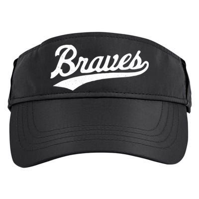 Braves Vintage Distressed Adult Drive Performance Visor