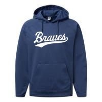 Braves Vintage Distressed Performance Fleece Hoodie