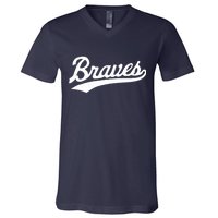 Braves Vintage Distressed V-Neck T-Shirt