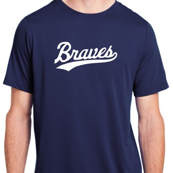 Braves Vintage Distressed Adult ChromaSoft Performance T-Shirt