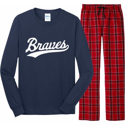 Braves Vintage Distressed Long Sleeve Pajama Set