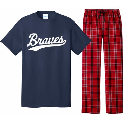 Braves Vintage Distressed Pajama Set