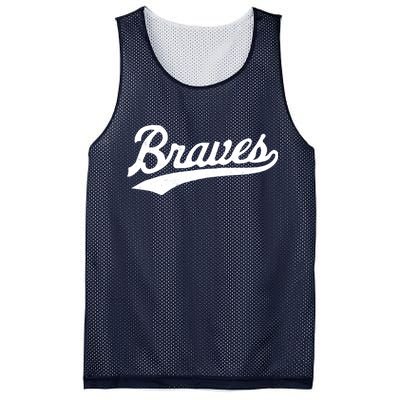 Braves Vintage Distressed Mesh Reversible Basketball Jersey Tank