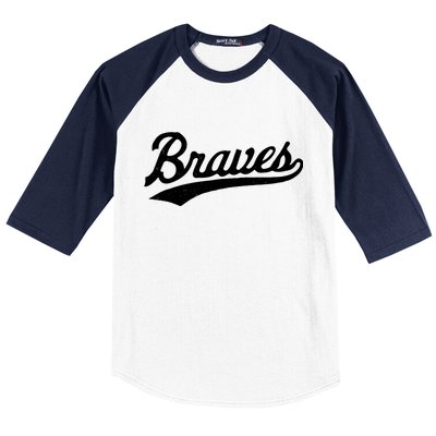 Braves Vintage Distressed Baseball Sleeve Shirt