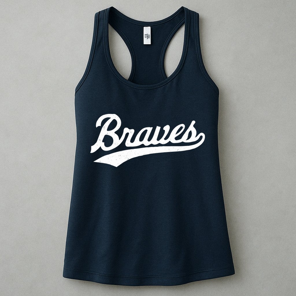 Braves Vintage Distressed Womens Tank Top