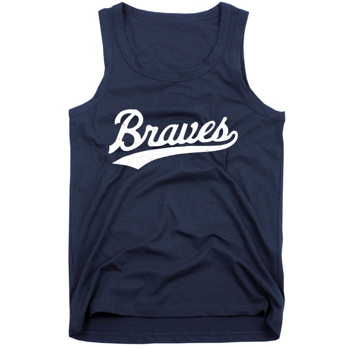 Braves Vintage Distressed Tank Top