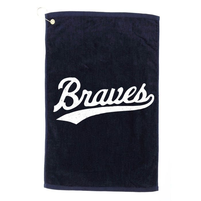 Braves Vintage Distressed Platinum Collection Golf Towel