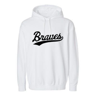 Braves Vintage Distressed Garment-Dyed Fleece Hoodie