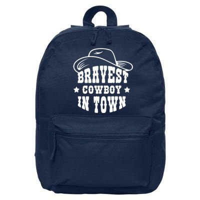 Bravest Cowboy In Town 16 in Basic Backpack